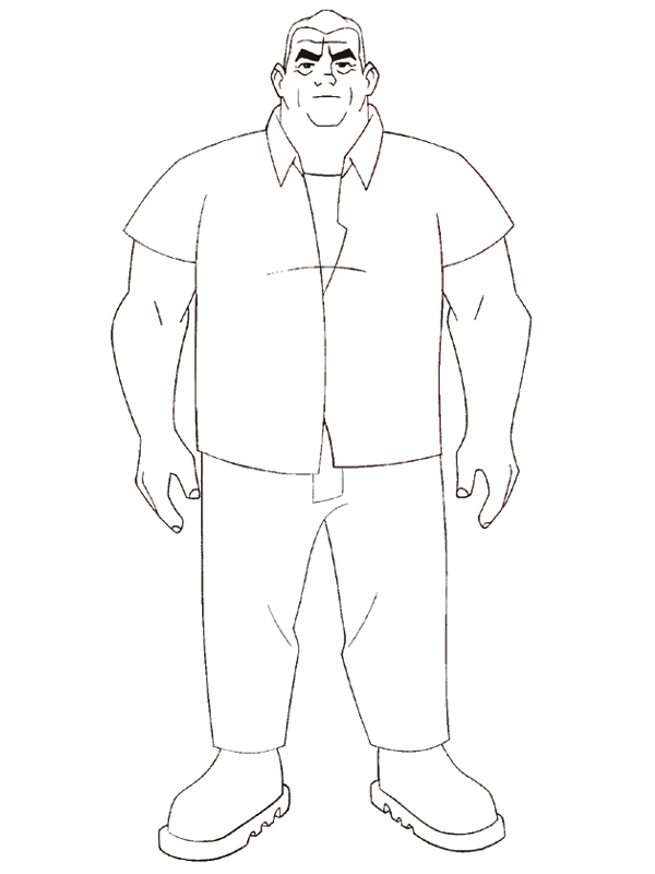 coloriage Ben 10 le pere